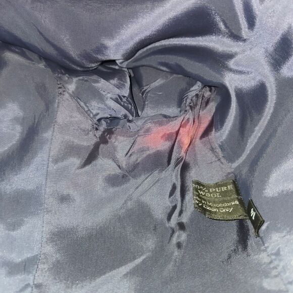 Collectible Gold Giorgio Sant Angelo Womens Size 14 Blazer Plaid Wool Blue Red - Picture 10 of 13